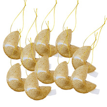 Load image into Gallery viewer, Fortune cookie ornament - 10 pcs