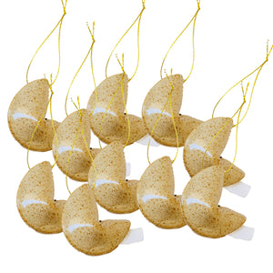 Fortune cookie ornament - 10 pcs