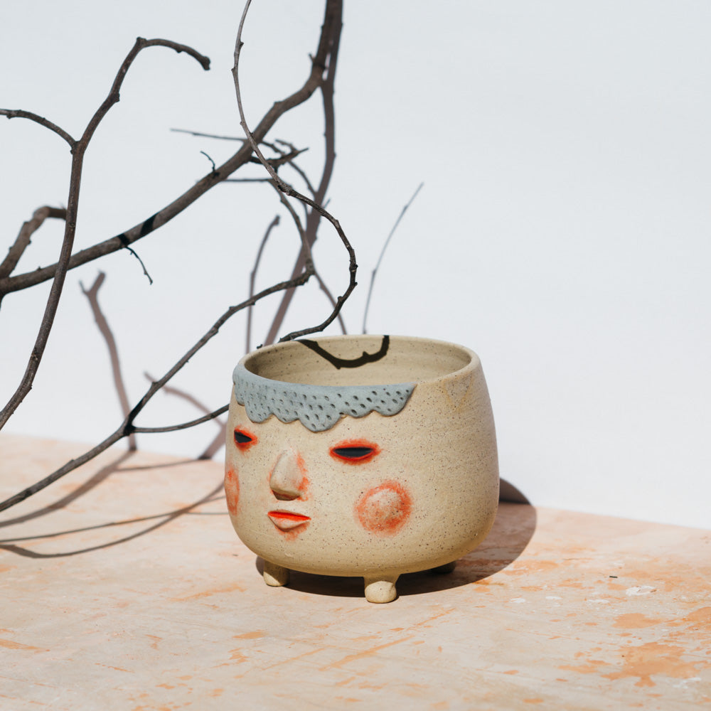 Face pot planter no.4