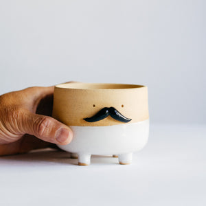 Mr Mo planter - WHITE