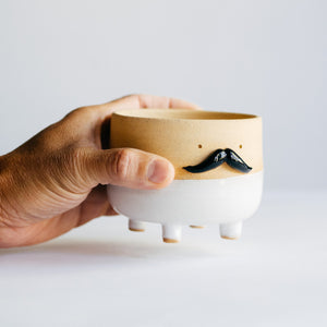 Mr Mo planter - WHITE